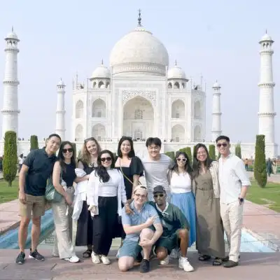 Family enjoying their trip